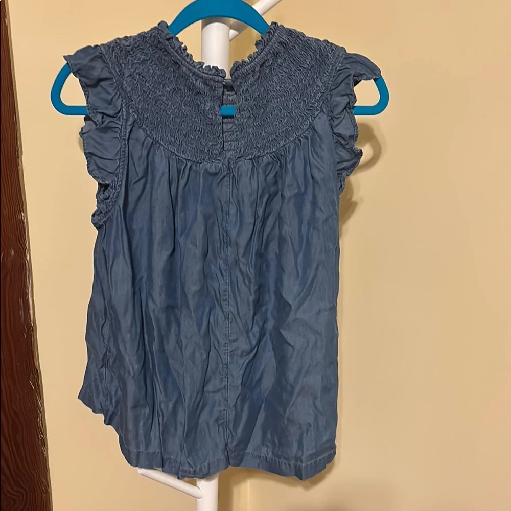 Blue Ruffled Top - Picture 3 of 6